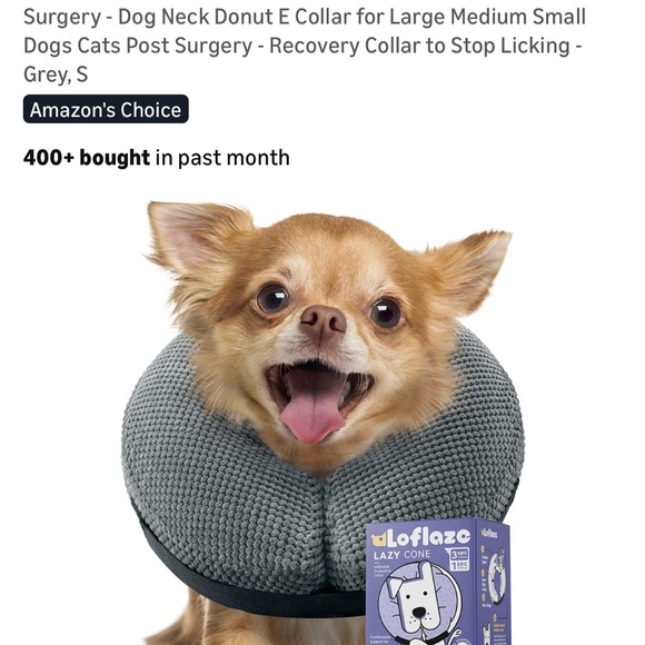 Loflaze Inflatable Protective Collar for Pets Post Surgery - comfortable donut - Picture 2 of 5